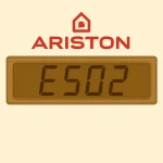e502-ariston Codice E502 su caldaia Ariston in primo piano