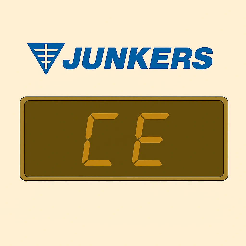 errore-ce-caldaia-junkers Errore CE caldaia Junkers su display digitale