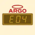 e04-argo Schermo digitale ARGO con codice errore E04
