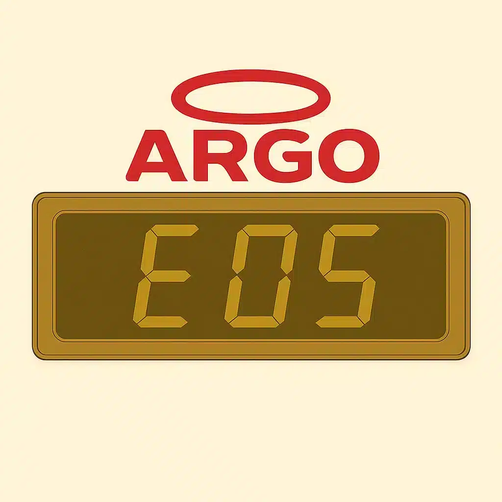 e05-argo Display caldaia ARGO che mostra errore E05